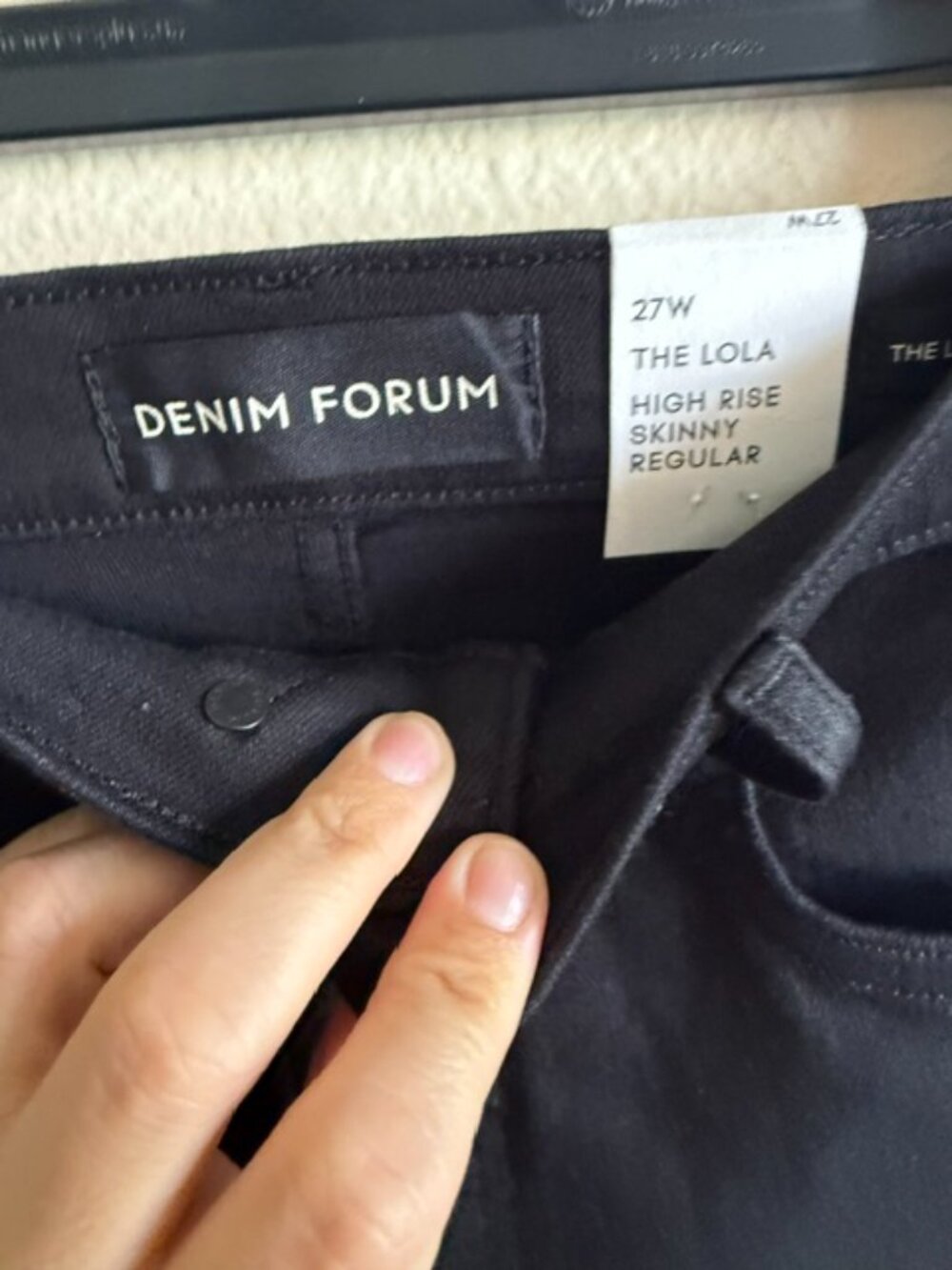 denim forum lola high rise skinny black jeans - Picture 3 of 4